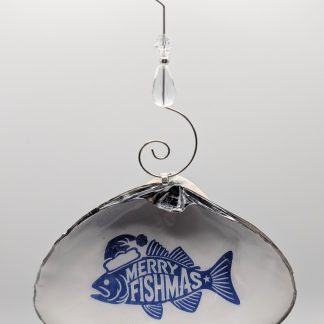 Merry Fishmas Blue Fish On A Clam Shell