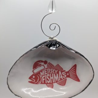 Merry Fishmas Red Fish On A Clamshell