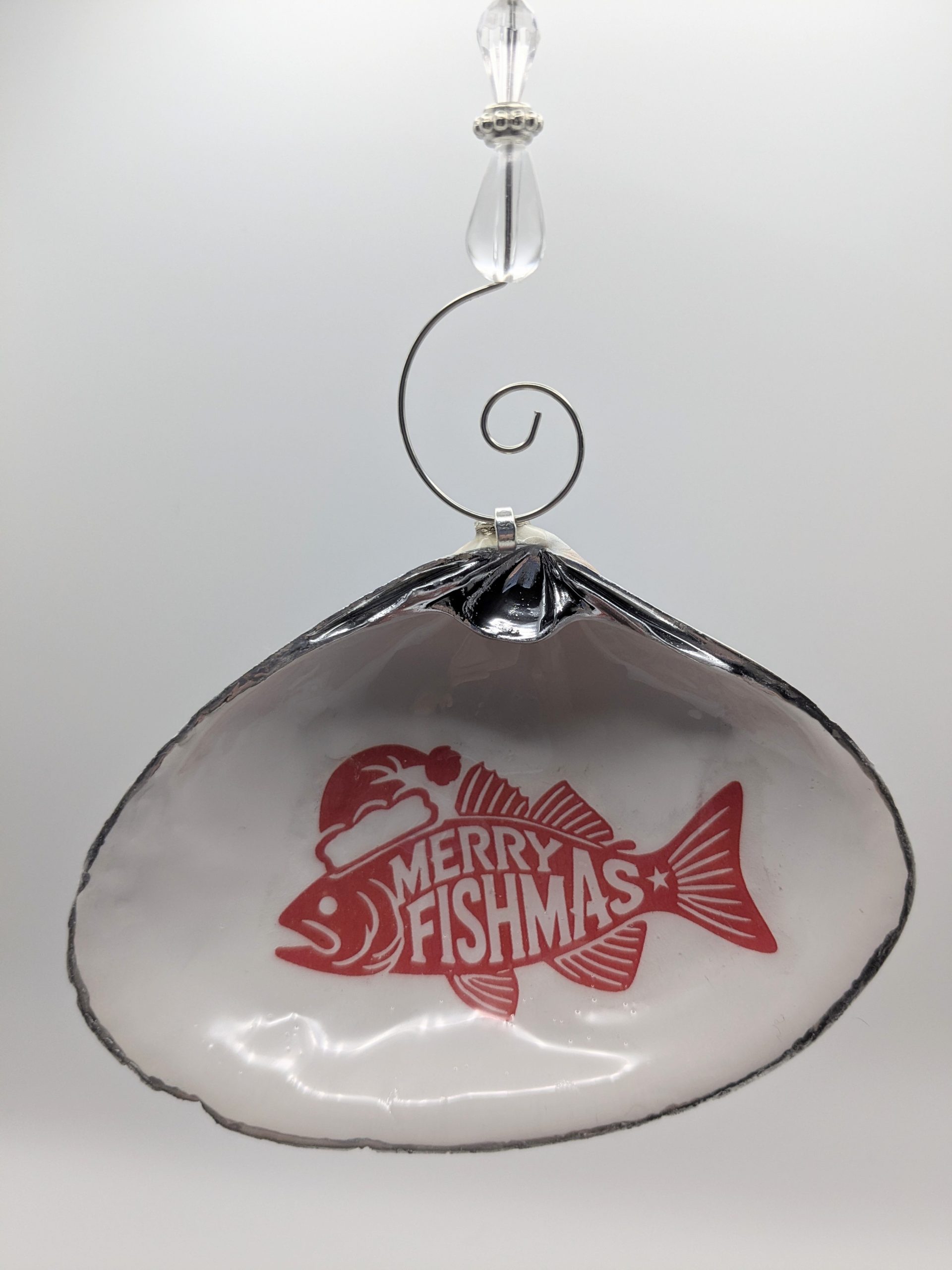 Merry Fishmas Red Fish On A Clamshell