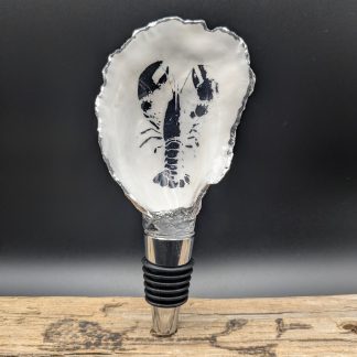 Original Glosta Lobsta Oyster Shell Wine Bottle Stopper In Vintage/Rustic Black